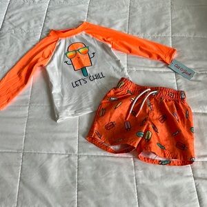 Cat & Jack boys swim suit (trunks and long sleeve top) size 18 months